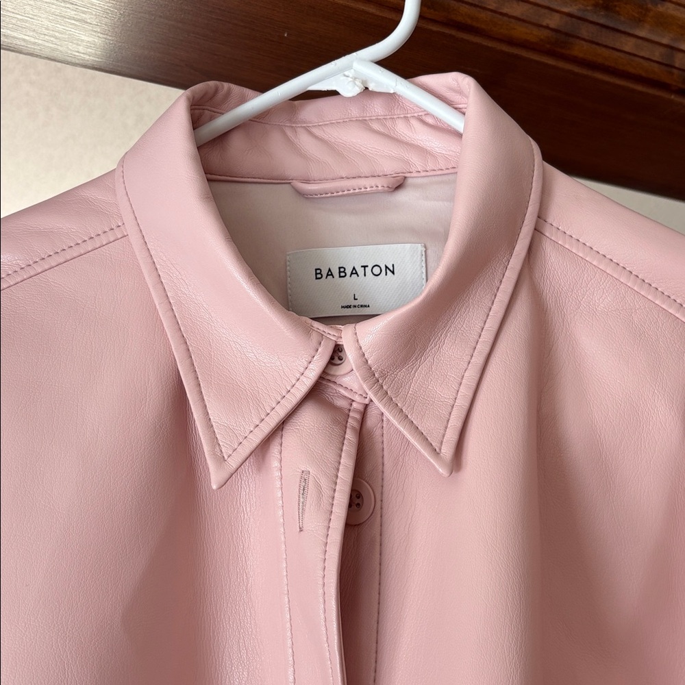 Aritzia Babaton Vegan Leather jacket size large - Picture 2 of 3